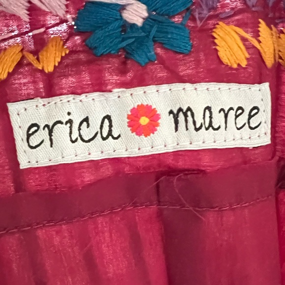 Hand embroidered modern Mexican, mini dress by Erica Maree - Picture 6 of 6